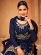 Blue Festive Embroidered Sharara Salwar Kameez