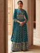 Blue Sequins Embroidered Slitted Salwar Kameez