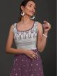 Purple Palazzo Style Salwar Kameez With Dupatta