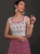 Pink Palazzo Salwar Kameez In Georgette