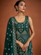 Green Sequins Embroidered Sharara Salwar Suit