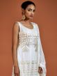White Sequined Sharara Suit With Dupatta