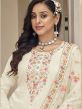 Off White Embroidered Pant Salwar Kameez