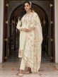 Off White Embroidered Pant Salwar Kameez