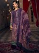 Purple Thread Embroidered Palazzo Style Suit