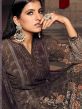 Brown Printed Palazzo Style Suit With Dupatta