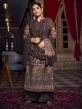 Brown Printed Palazzo Style Suit With Dupatta
