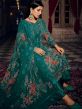 Green Floral Printed Suit With Dupatta