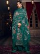 Green Floral Printed Suit With Dupatta