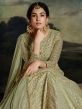 Sonal Chauhan Green Sharara Stye Salwar Kameez