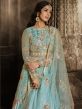 Sonal Chauhan Blue Embroidered Net Anarkali Suit