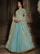 Sonal Chauhan Blue Embroidered Net Anarkali Suit