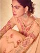 Peach Festive Anarkali Suit With Embroidery