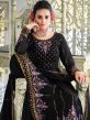Black Sequins Embroidered Palazzo Style Salwar Suit