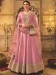 Prachi Desai Pink Embroidered Suit In Art Silk