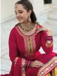 Pink Embroidered Sharara Suits With Dupatta