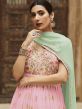 Pink Georgette Anarkali Salwar Suit With Dupatta