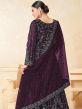 Purple Embroidered Anarkali Style Salwar Suit