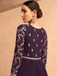 Purple Embroidered Anarkali Salwar Kameez In Georgette