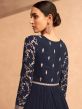 Navy Blue Embroidered Floor Length Anarkali Salwar Suit
