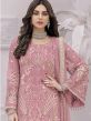 Pink Embroidered Pakistani Salwar Suit In Georgette