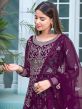 Purple Zari Embroidered Anarkali Salwar Kameez