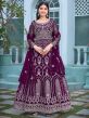 Purple Zari Embroidered Anarkali Salwar Kameez