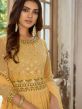 Yellow Mirror Embroidered Palazzo Style Salwar Suit