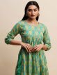 Green Pant Salwar Festive Suit In Cotton