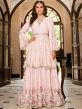 Pink Thread Embroidered Pakistani Suit In Georgette