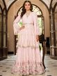 Pink Thread Embroidered Georgette Pakistani Salwar Suit Online UK