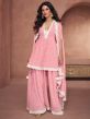 Pink Printed Palazzo Style Designer Suit