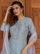 Blue Festive Pant Suit With Hand Work