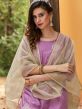 Purple Crepe Salwar Kameez With Dupatta