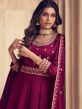 Pink Silk Festive Suit With Zari Embroidery