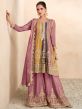 Multicolor Pakistani Sharara Salwar Suit With Dupatta