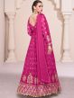 Pink Bandhani Printed Long Anarkali Salwar Kameez