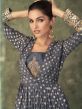 Blue Embroiderd Anarkali Style Salwar Kameez