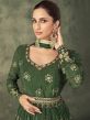 Green Gota Patti Anarkali Suit With Dupatta