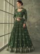 Green Gota Patti Anarkali Suit With Dupatta