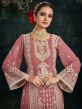 Pink Embroidered Festive Palazzo Style Suit