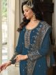 Blue Sharara Suit With Dupatta