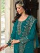 Blue Sharara Style Suit Set 