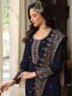 Blue Sharara Salwar Kameez With Embriodery 