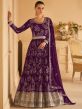 Purple Designer Salwar Kameez With Dupatta