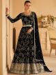 Black Embriodered Salwar Kameez in Georgette