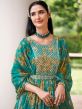 Blue Flared Anarkali Suit With Dupatta