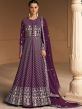 Purple Designer Salwar Kameez With Dupatta