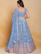 Blue Mirror Embroidered Anarkali Salwar Kameez