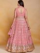 Pink Floor Length Anarkali Suit With Embroidery